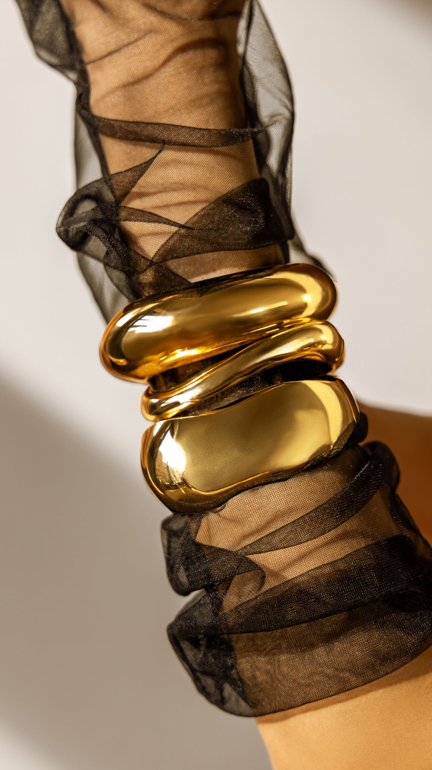 Chunky Round Bangle Bracelet
