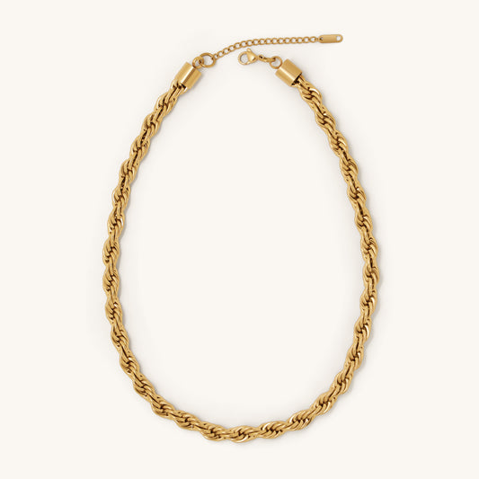 Chunky Twisted Rope Chain Necklace