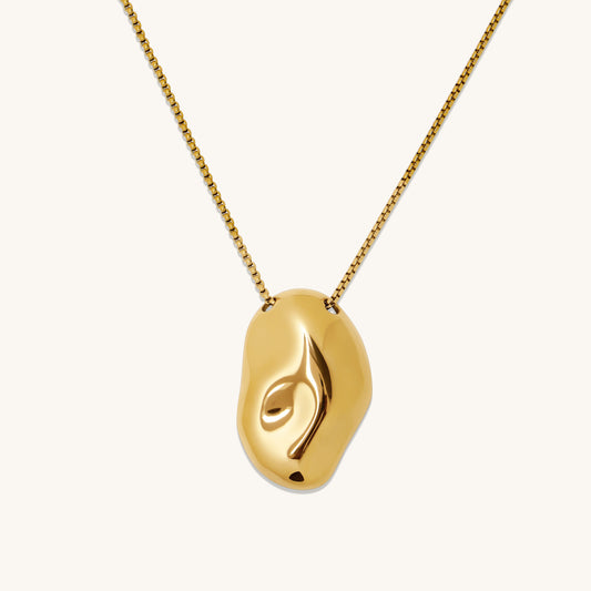 Concave Statement Pendant Necklace